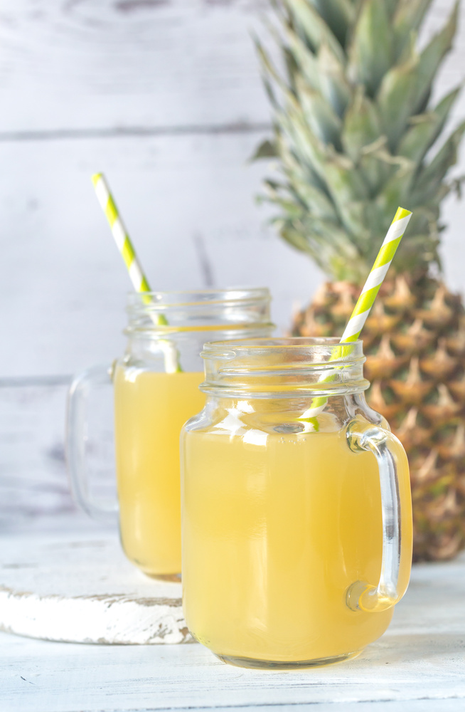 Two Glasses of Pineapple Juice