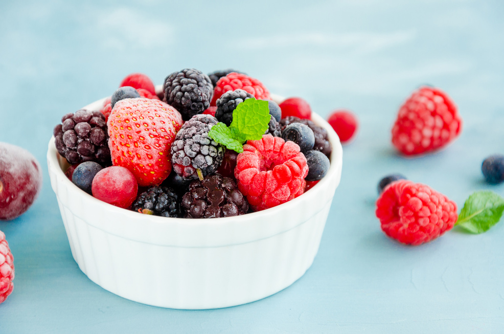 Bowl of Frozen Mixed Berries