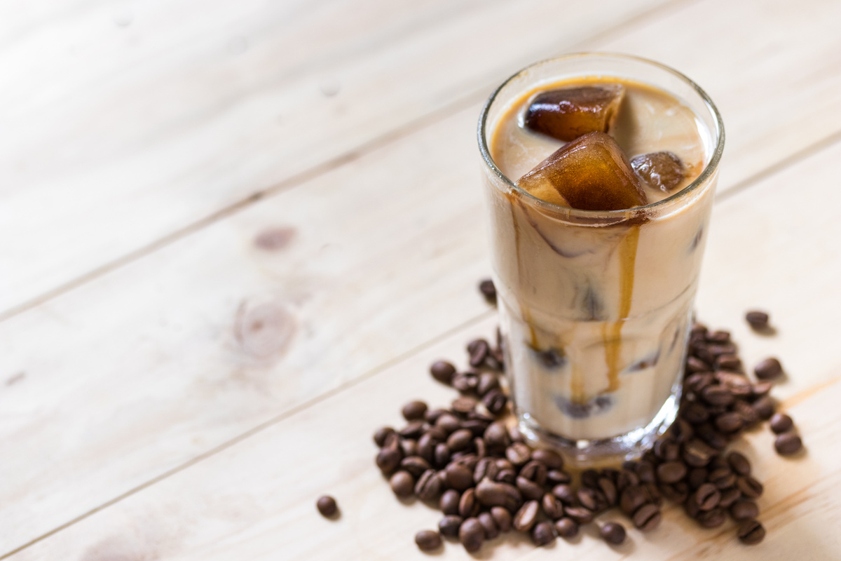Ice latte coffee